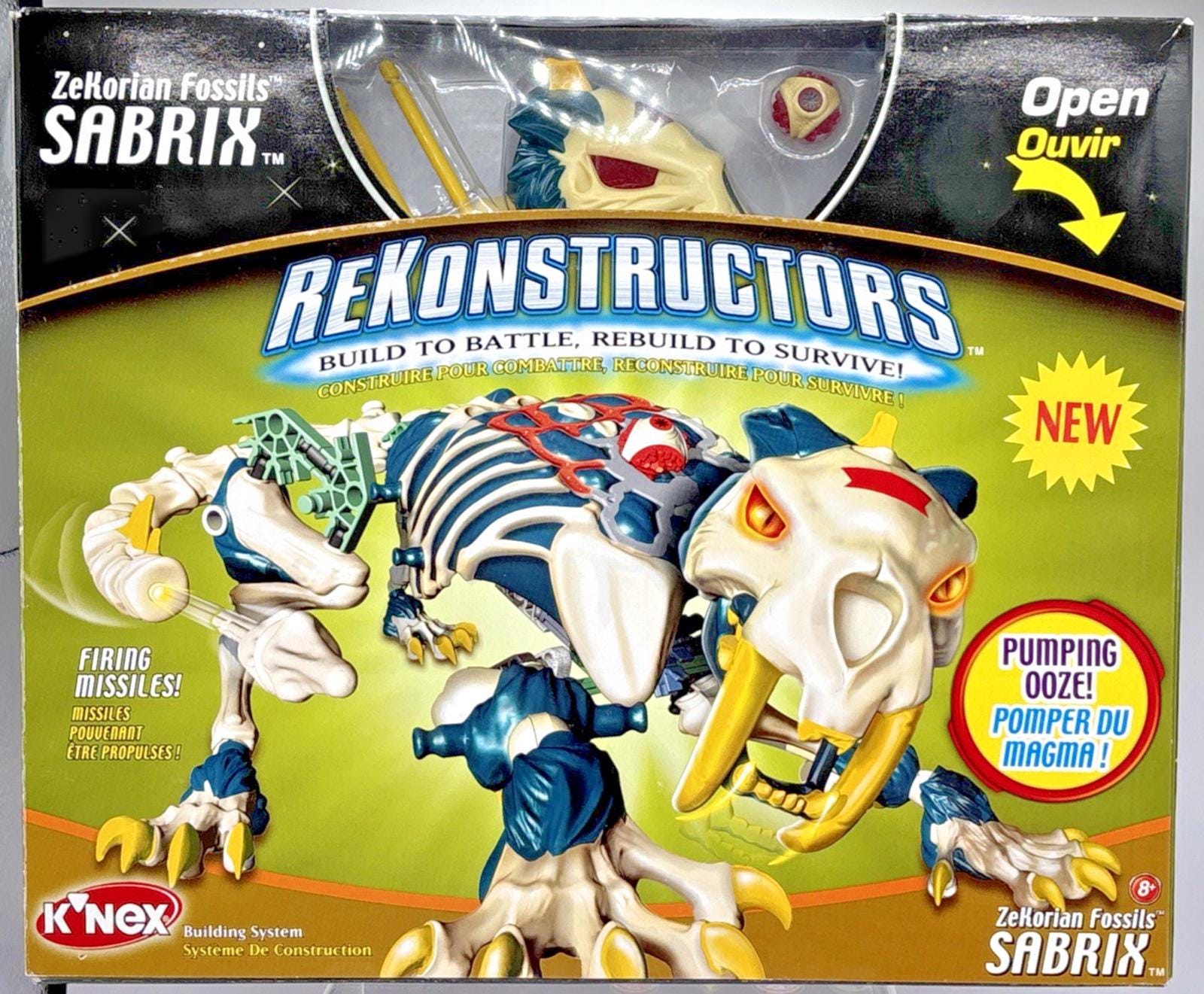Vintage 2004 K'nex Rekonstructors Zekorian Fossils Sabrix MISB - Etsy