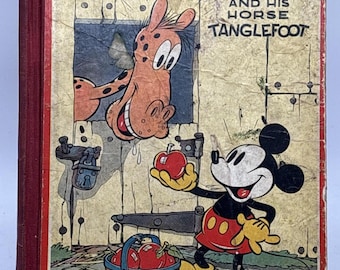 Vintage 1936 Walt Disney Studio Mickey Mouse and His Horse Tanglefoot HC