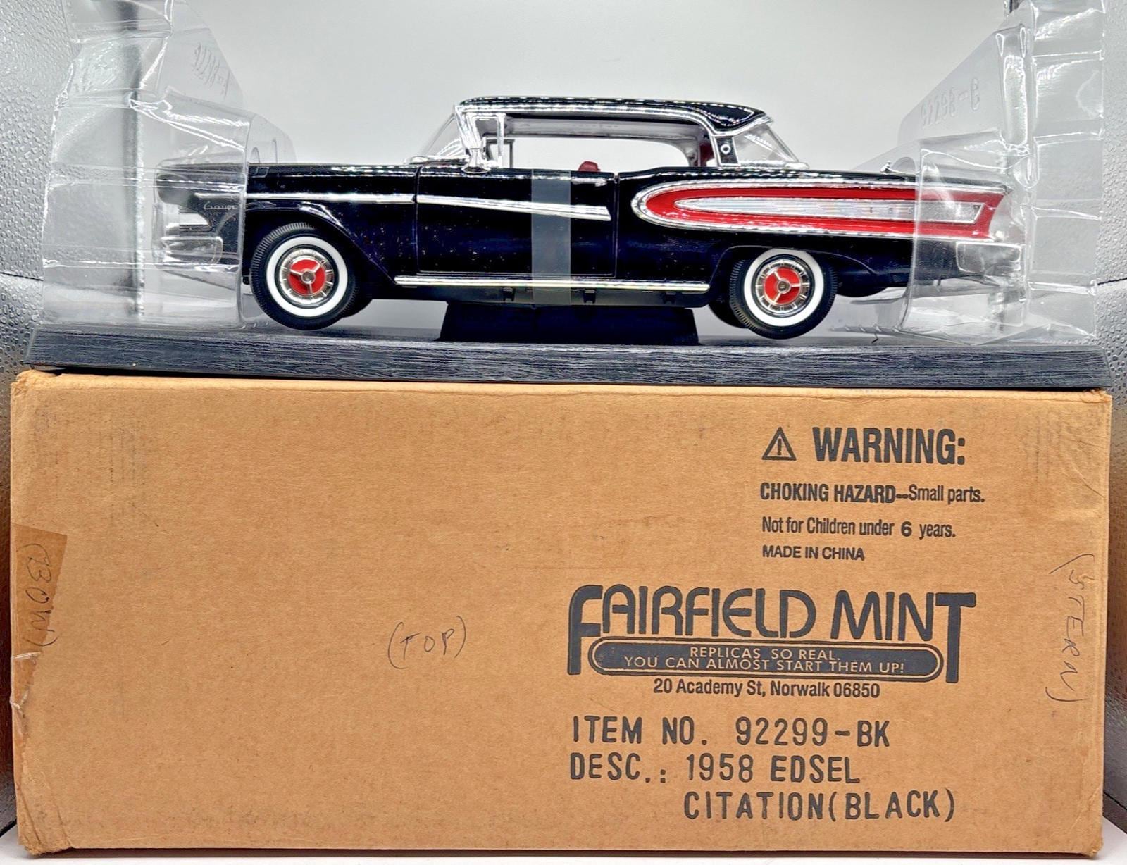 Fairfield Mint Road Legends 1958 Ford Edsel Citation Metal Diecast