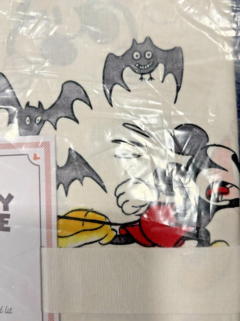Mickey Mouse Queen Size Organic Sheet Set Halloween Theme Brand New Pottery Barn image 5