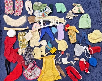 Vintage 1970's-1980's Doll Clothing & Accessories Some Homemade Barbie, etc.