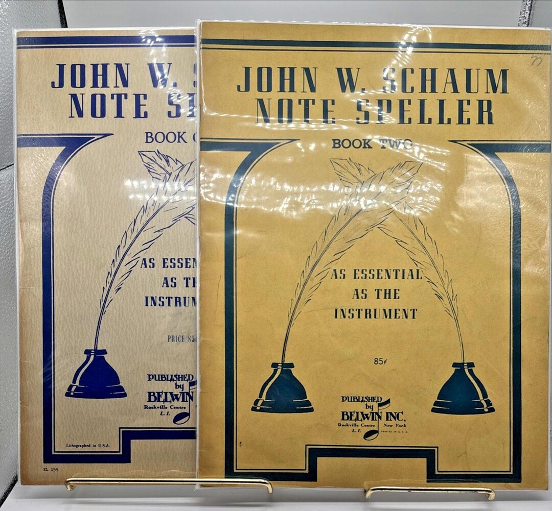 Vintage 1945 John W. Schaum Note Speller Sheet Music Book One & Two - Etsy