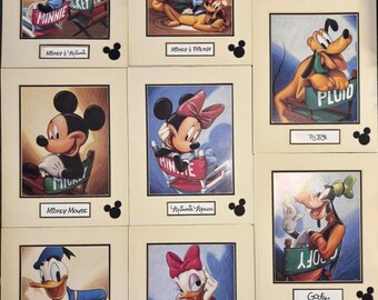 Disney Mickey Minnie Donald Daisy Goofy Pluto OSP Pub RARE Matted Prints SET 8