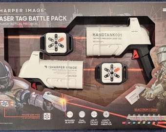 Sharper Image Laser Tag Battle Pack 2 Player Tactical Precision pump Action MIB