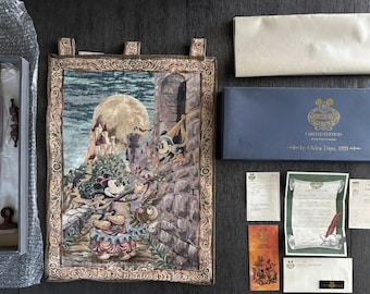 Mickey Mouse Workshop Limited Edition Ye Olden Days 1933 Tapestry w BOX! Disney