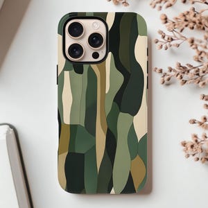 Modern Camo iPhone Case, Sleek Camouflage Phone Covers, Rugged Military Style Gift for Him, Fixs iphone 16, 15 pro ,14, Cover Gifts for Him