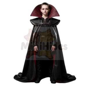 Vampir Leder Umhang: Hoher Kragen Gothic Umhang