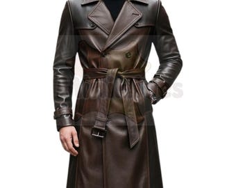 MID LENGTH DAPPER COAT】cow leather LEATHER MID LENGTH DAPPER COAT