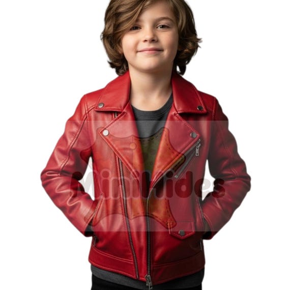 Kids Red Leather Biker Jacket: Toddler Moto Jacket Australia