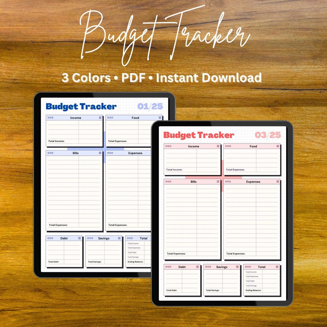 Clean &amp; Search-focused Budget Printable PDF | Monthly Expense Tracker ...