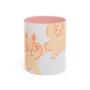 Cute Cat Character Accent Coffee Mug - Unique Pet Lover Gift, Kitty Mug, Cat Lover&#39;s Mug, Fun Coffee Cup, Animal-Themed Coffeeware