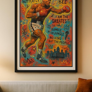 Muhammad Ali & Mike Tyson Printable Art Poster
