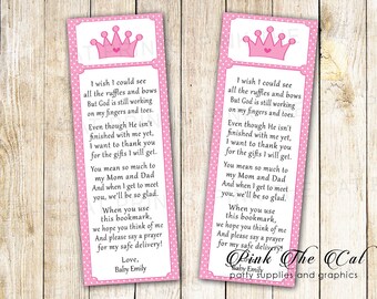 Baby shower bookmark | Etsy