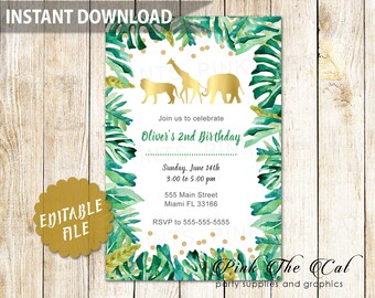 safari invitation etsy