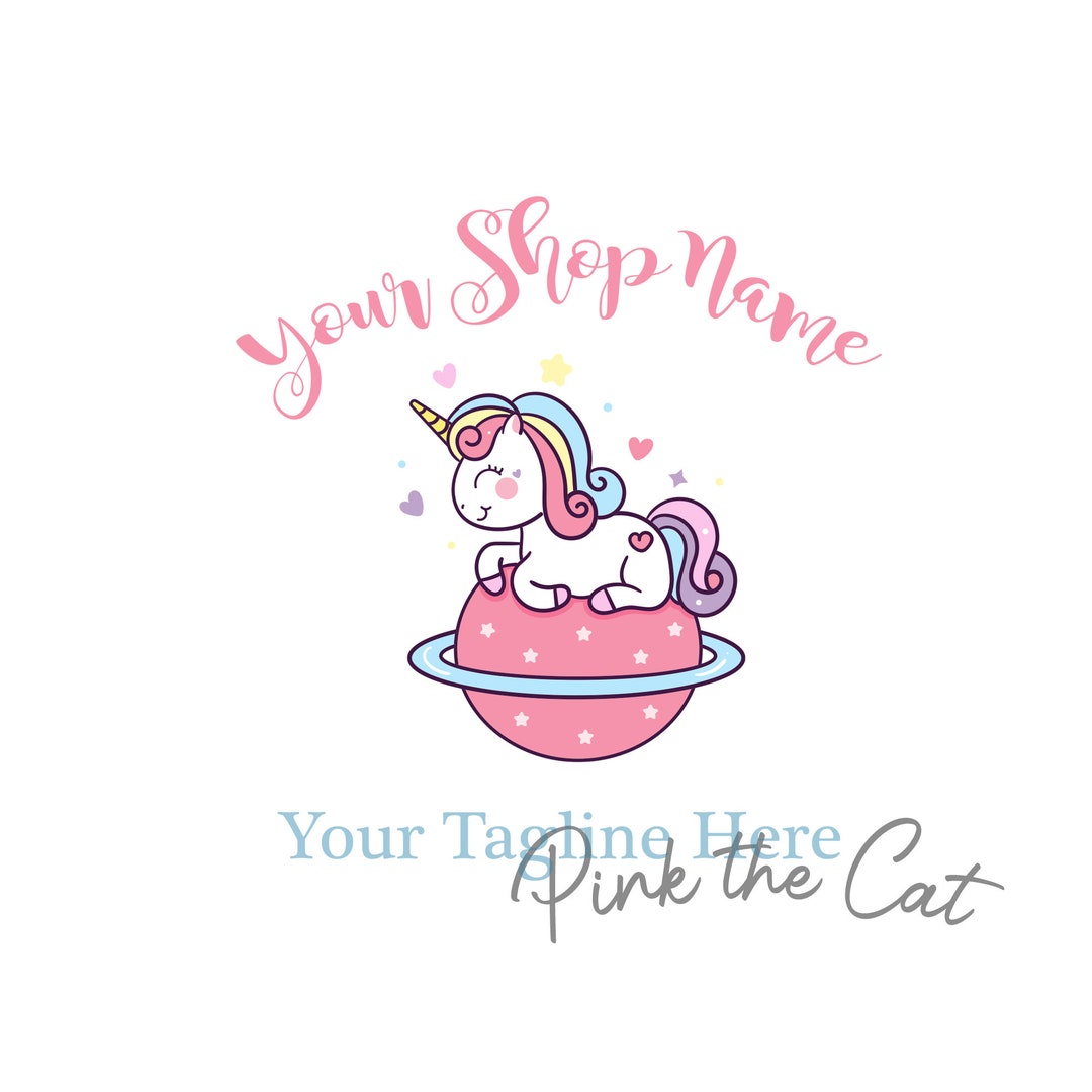 Unicorn Logo Unicorn Business Logo Kids Shop Logo Children Etsy