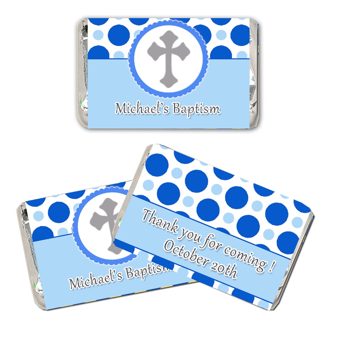 Printable Custom Baptism Small Candy Wrapper Christening | Etsy