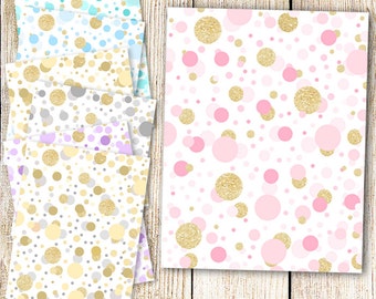 7 Glitter Confetti Metallic Background Paper Wallpaper Various Colors Pink Blue Gold Silver Confetti Glitter Pink Clipart INSTANT DOWNLOAD