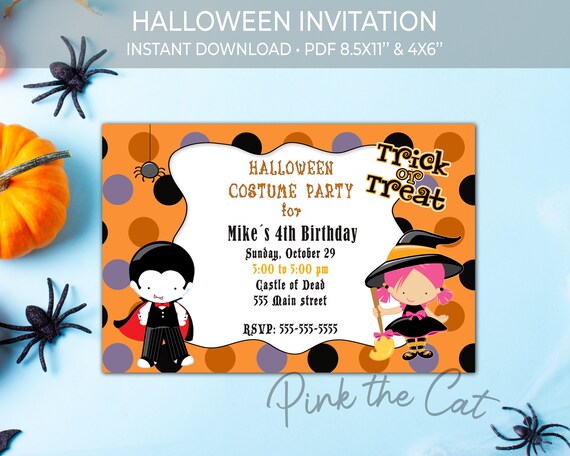WERNNSAI Halloween Witch Einladungskarten 24 Stück – Mit Umschlägen – Zum Ausfüllen – Für Kindergeburtstag & Partys