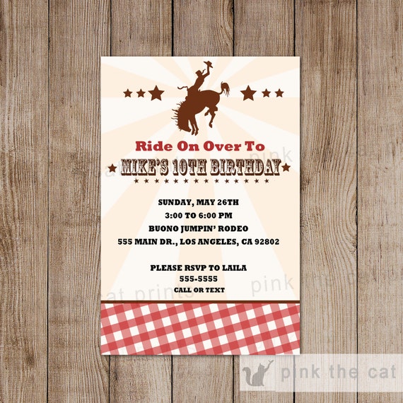Cowboy Invitation Anniversaire Enfant Personnalise Adulte Etsy Cowboy Invitation Anniversaire Enfant Personnalise Adulte Etsy