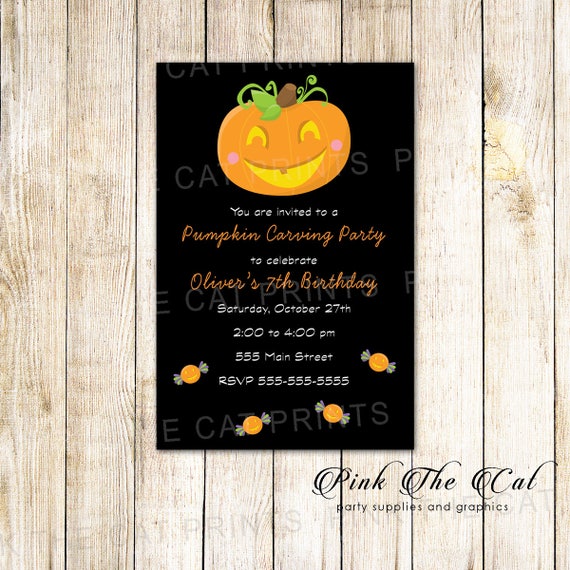 pumpkin carving invitation halloween invitation pumpkin