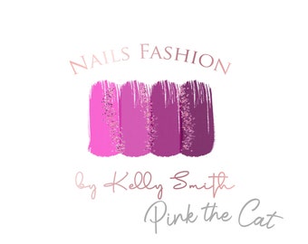 Beauty logo, nail artist logo, nail tech logo, cosmetic logo, nail polish logo, nails logo, nail salon logo, nails shop logo premade logo