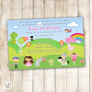 Storybook baby shower invitations, storybook birthday invitations, storybook invitations, storybook themed invitations INSTANT DOWNLOAD