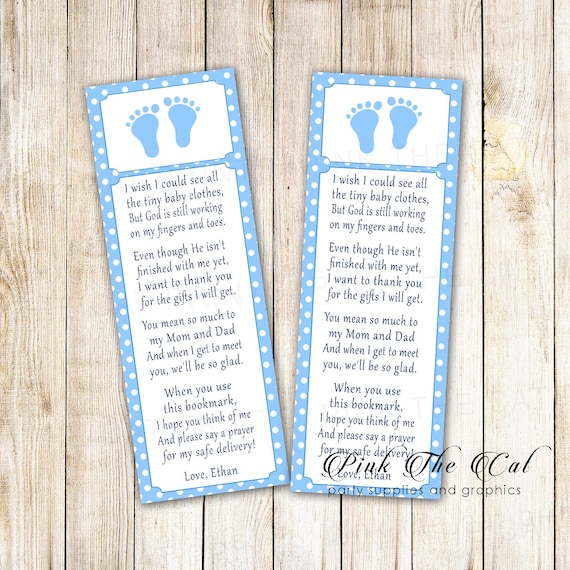 Baby shower best sale bookmark