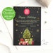 Christmas Tree Chalkboard Greeting Card or Postcard With - Etsy