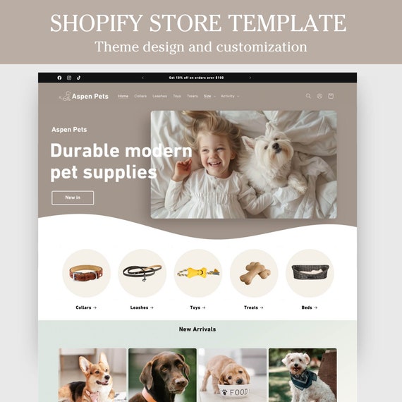 Buy Dropshipping Pet Supplies Store With Products Ready to Go Shopify Dropshipping Business. Modern Pastel Colors Pet Store Shopify Theme Online in India Etsy