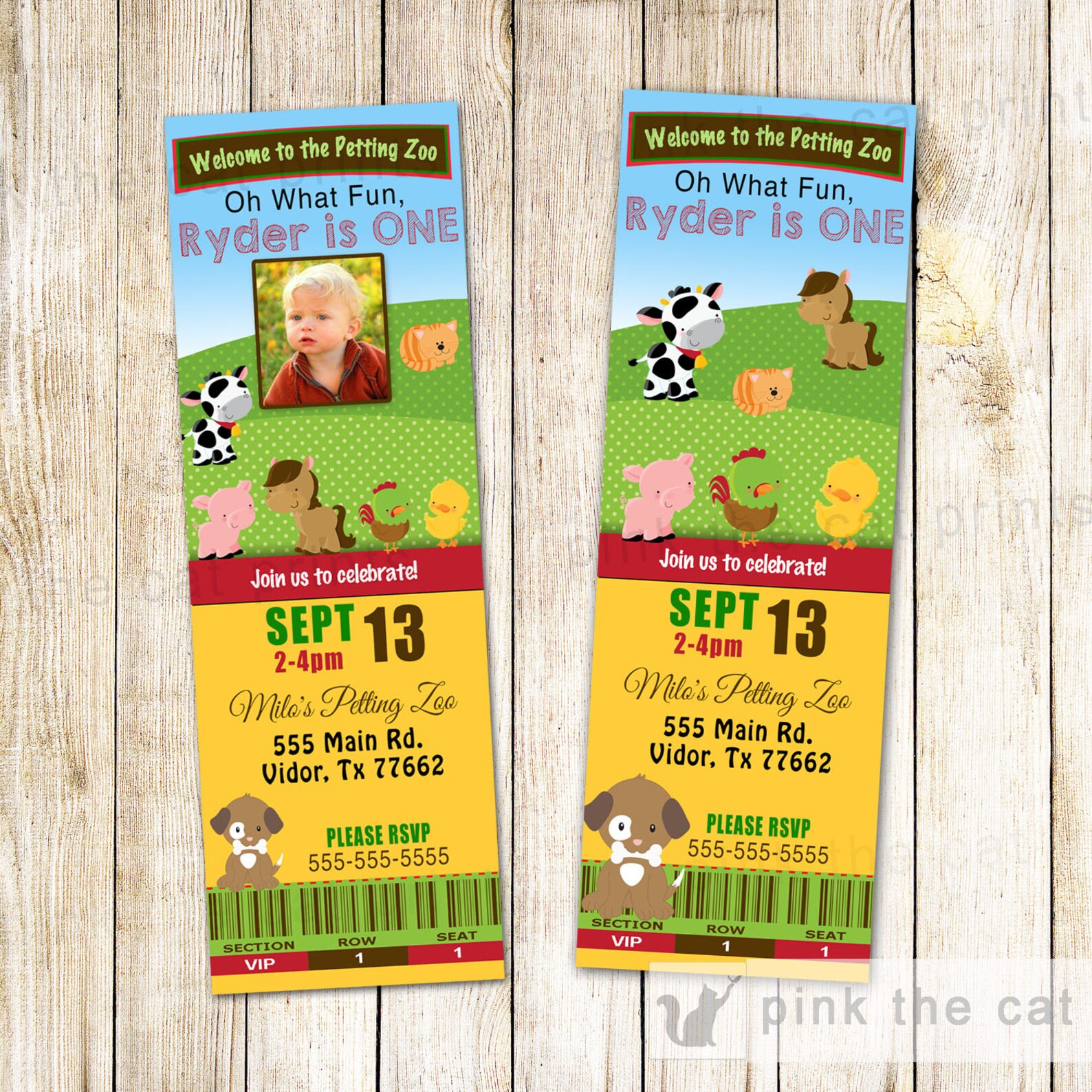 Petting Zoo Invitation for Kids Girl or Boy Farm Invitation - Etsy