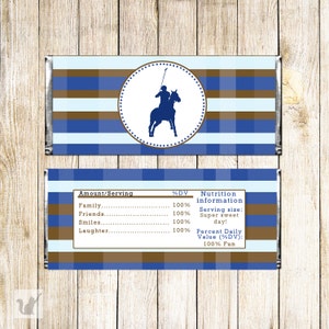 Polo Candy Bar Label - Kids Birthday Baby Boy Shower Wrapper Printable INSTANT DOWNLOAD