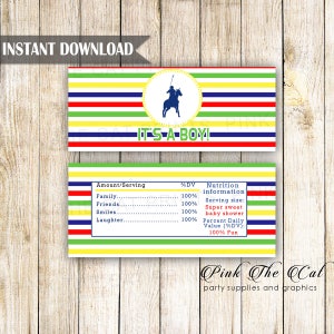 Polo Candy Bar Label - Baby Shower Candy Bar Label Baby Boy Shower Candy Wrapper Printable Candy Label Green Blue Yellow INSTANT DOWNLOAD