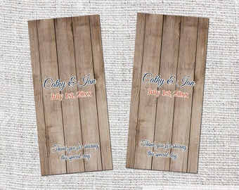 Rustic Candy Label - Rustic Candy Wrapper - Rustic Wedding Candy Bar Wrapper Wood Background Candy Label Printable Rustic Wedding Favor