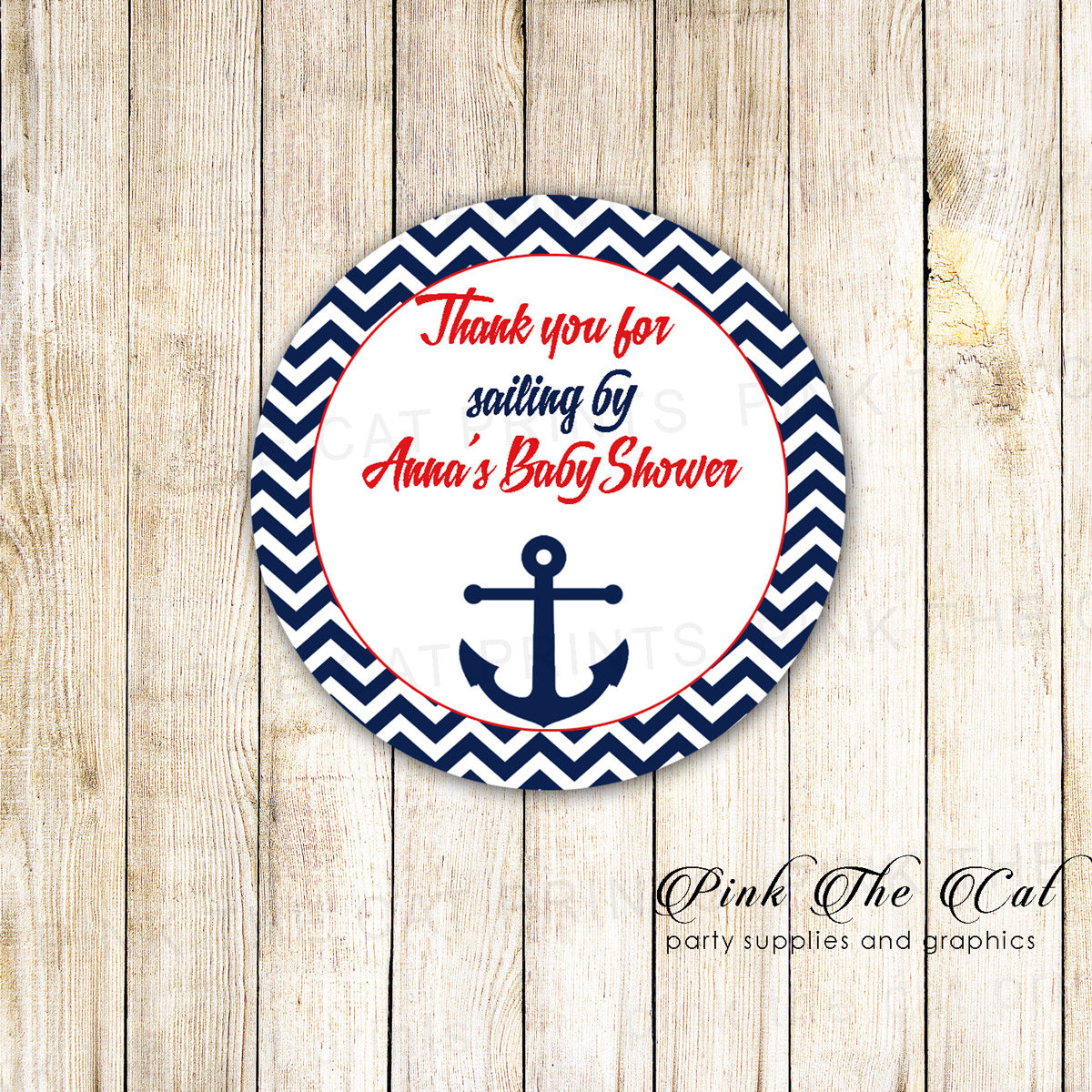 Nautical Favor Label Nautical Gift Tag Nautical Baby Shower