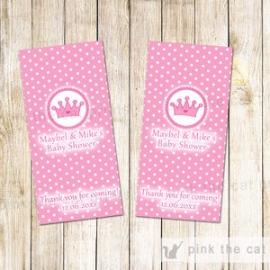 Princess Mini Candy Wrapper - Princess Birthday Party Princess Candy Label Favor Princess Baby Shower Printable Candy Labels Princess Favor