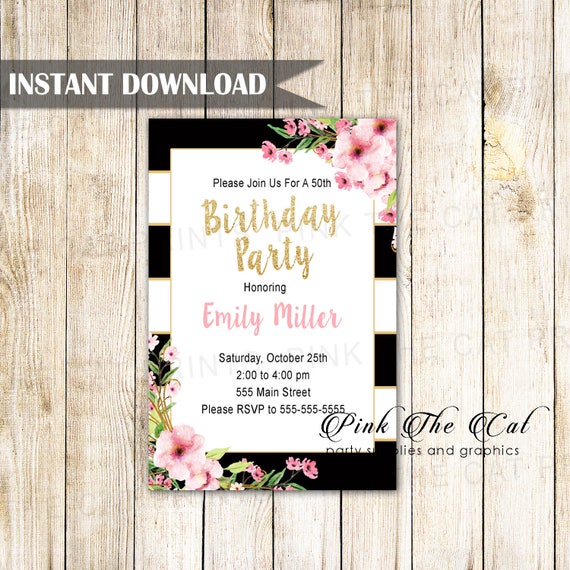floral invitations watercolor flowers