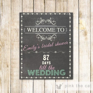 Chalkboard Welcome Sign Bridal Shower Welcome Sign Couples Shower Party Sign Wedding Shower Welcome Sign Chalkboard Bridal Shower Printable