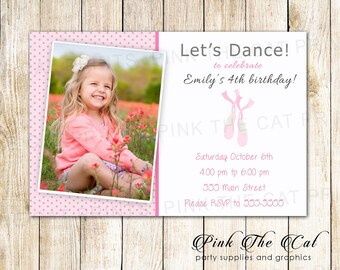 Ballet Invitation, Ballerina Invitation, Dance Invitation, Pink Ballerina Party Invitation, Printable Ballet Invitation For Girl Birthday