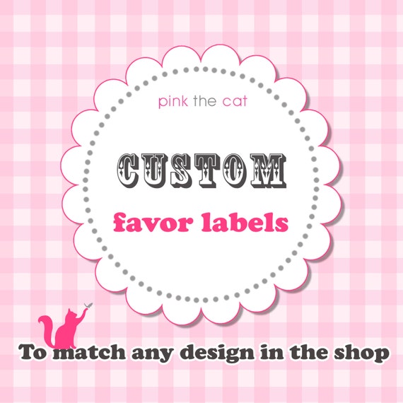 Printable Favor Labels DIY Digital File Matching Any Design | Etsy