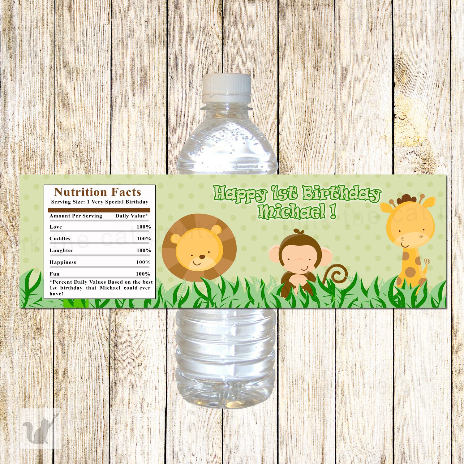 Free personalized water bottle labels baby shower