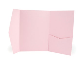 Envelope with pockets for wedding invitations, readily printed packs with pocket envelopes pink