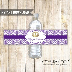 Prinzessin Flasche Wrapper - Prinzessin-Flaschen-Etikett - Prinzessin-Baby-Dusche Etiketten Prinzessin Wrapper Geburtstag Prinzessin druckbare sofortigen DOWNLOAD