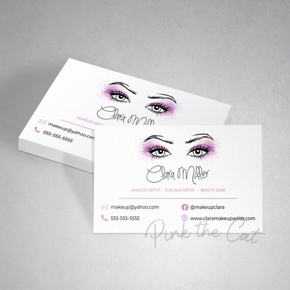 Tarjeta De Visita Cosmética De La Flor Rosada Del Artista De Maquillaje Dcarga Gratuita De Plantilla En Pngtree
