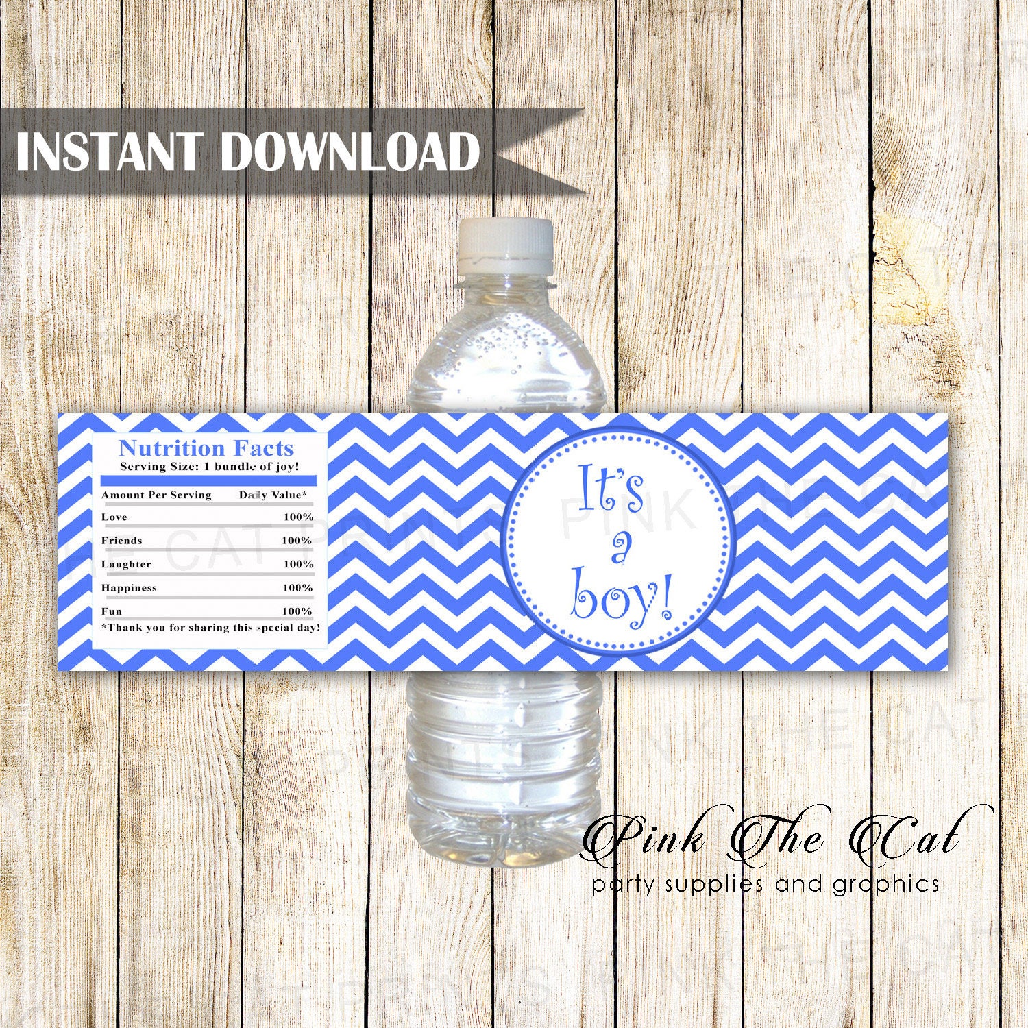 PERSONALISED BABY SHOWER WATER BOTTLE LABELS PARTY FAVOURS PRINCESS BABY GIRL
