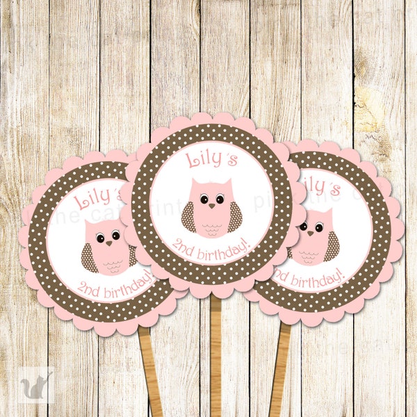 Owl Cupcake Toppers - Etsy