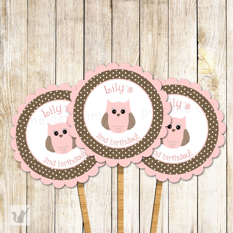 Owl Cupcake Toppers - Etsy