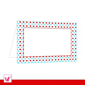 Buffet Food Label - Buffet Label - Printable Food Label - Party Labels Food Card Wedding Place Card Blue Red Seating Card INSTANT DOWNLOAD