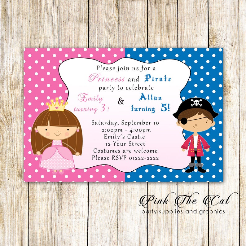 Pirate Princess Invitation Pirate Princess Kids Birthday Etsy