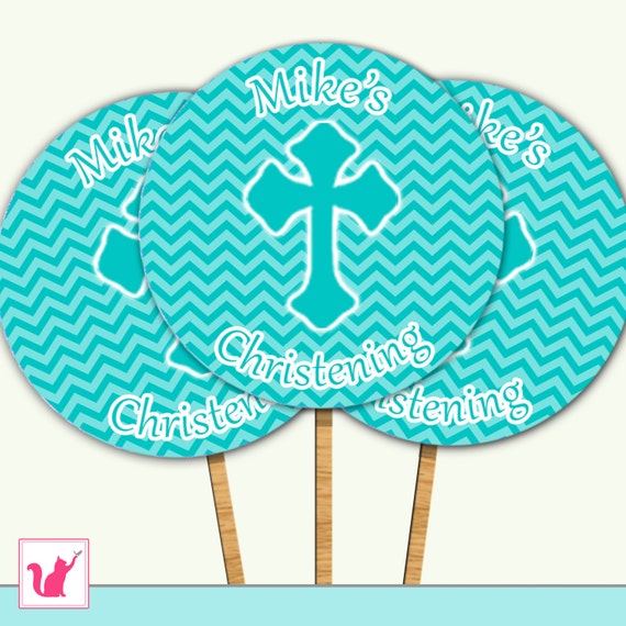 Chevron Cupcake Topper Template
