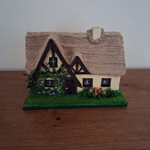 Handmade Miniature Light Up &quot;Ye Old Thatched Cottage&quot;